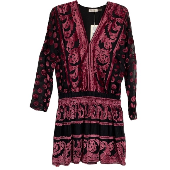 Ramy Brook NWT Clarice Velvet-Burnout Dress - Picture 2 of 12